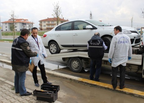 Otomobilin  kurşunlandığı ortaya çıktı