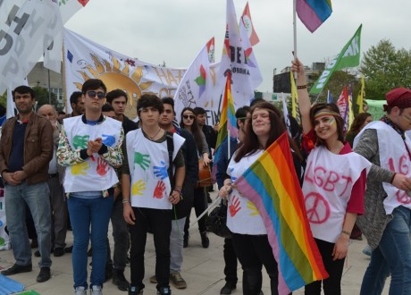 LGBT üyelerinden 1 Mayıs yürüyüşü