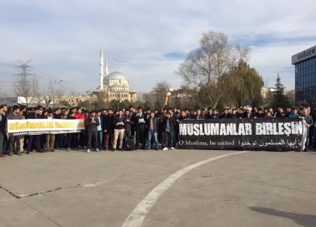 ODTÜ'de saldırılar SAÜ'de protesto edildi