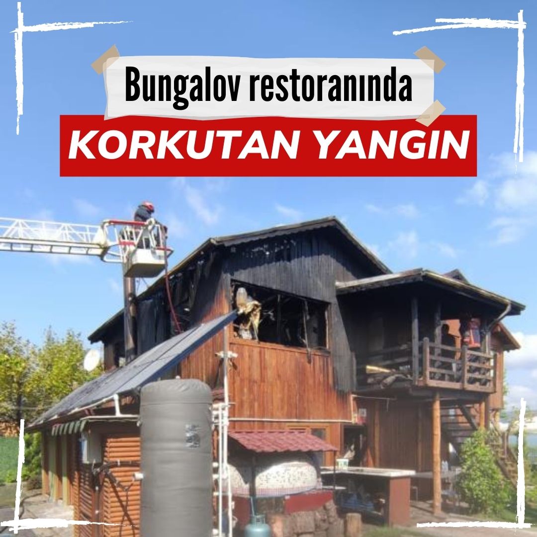 Bungalov işletmesinin restoranında çıkan yangın söndürüldü