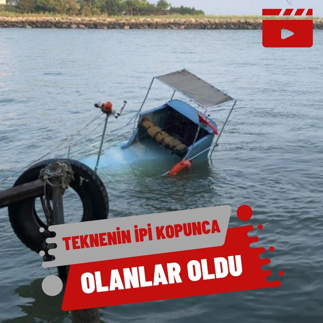 10 metrelik teknenin ipi kopunca olanlar oldu: Batan tekne 4 saat sonra çıkarıldı