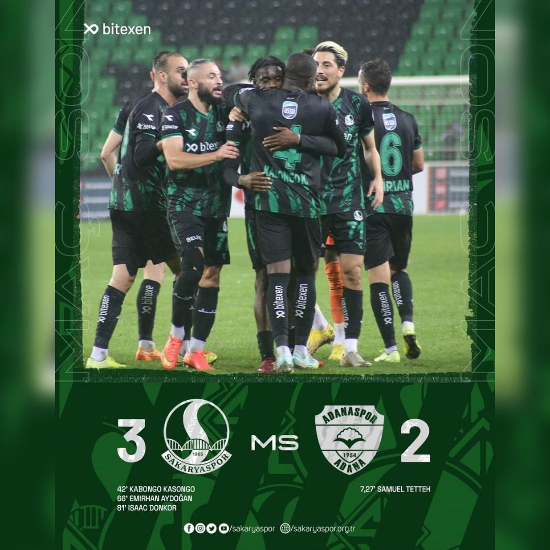 Sakaryaspor - Adanaspor maç sonucu: 3-2