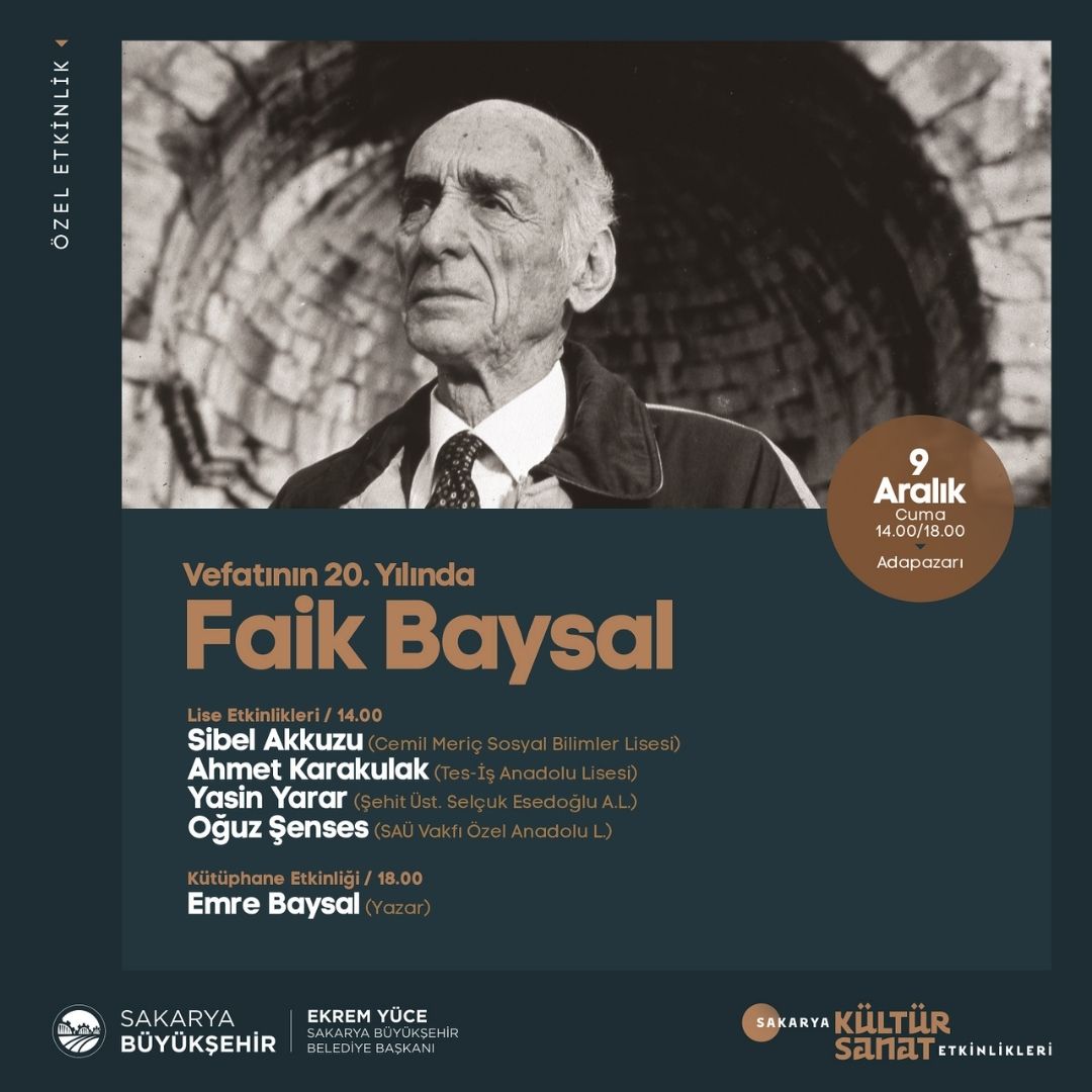 Vefatının 20. yılında Faik Baysal konuşulacak