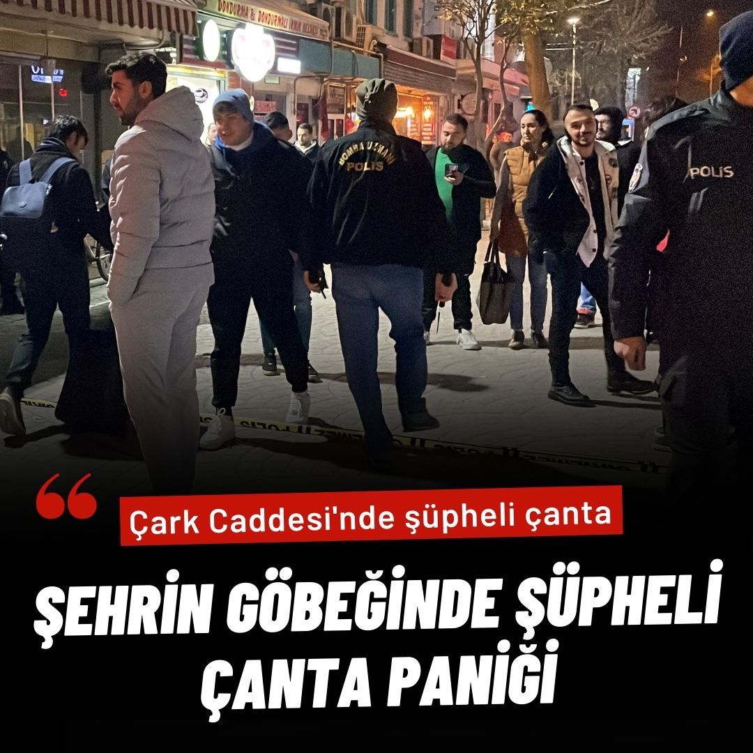 Şehrin göbeğinde şüpheli çanta paniği