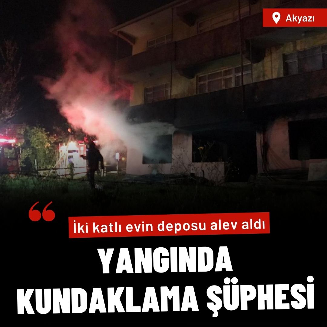 Evin deposunda çıkan yangında kundaklama şüphesi