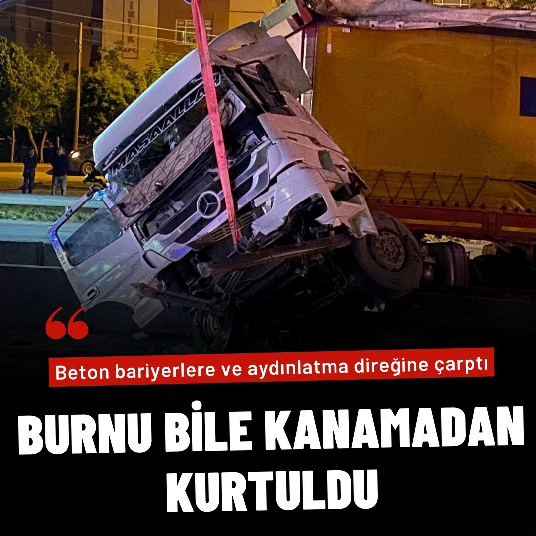 Feci kazadan burnu bile kanamadan kurtuldu