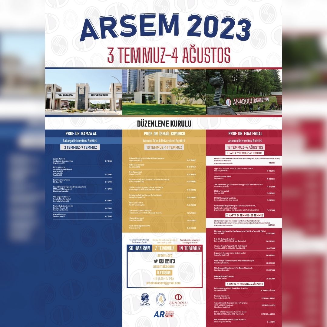 ARSEM’23 Yaz Dönemi Seminerleri Başlıyor