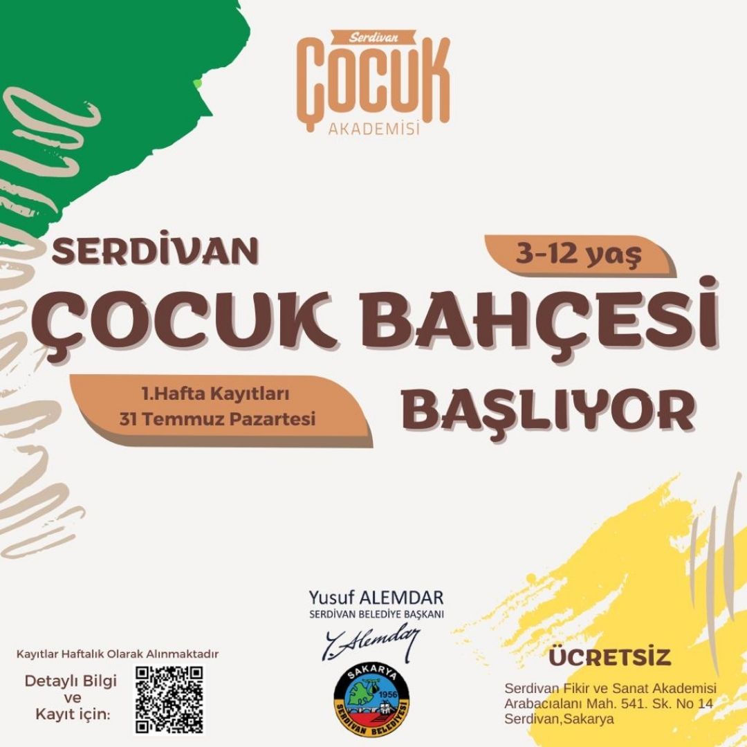 Serdivan Çocuk Bahçesi Başlıyor