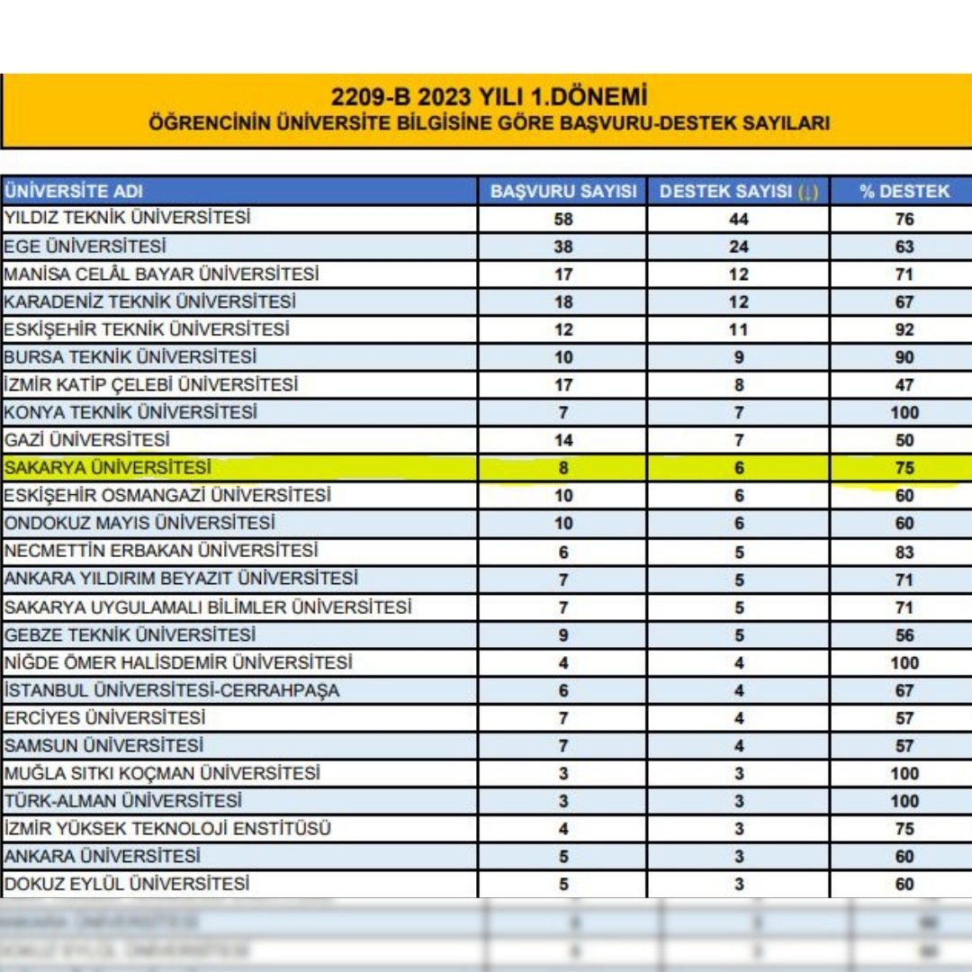 SAÜ Öğrencilerinden TÜBİTAK 2209 Başarısı