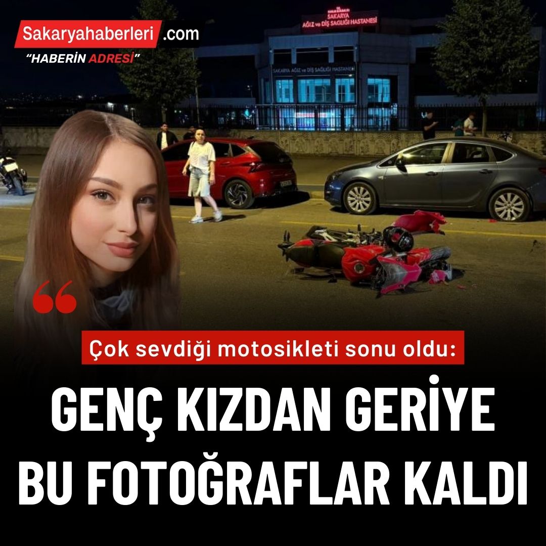 Çok sevdiği motosikleti sonu oldu: Genç kızdan geriye bu fotoğraflar kaldı