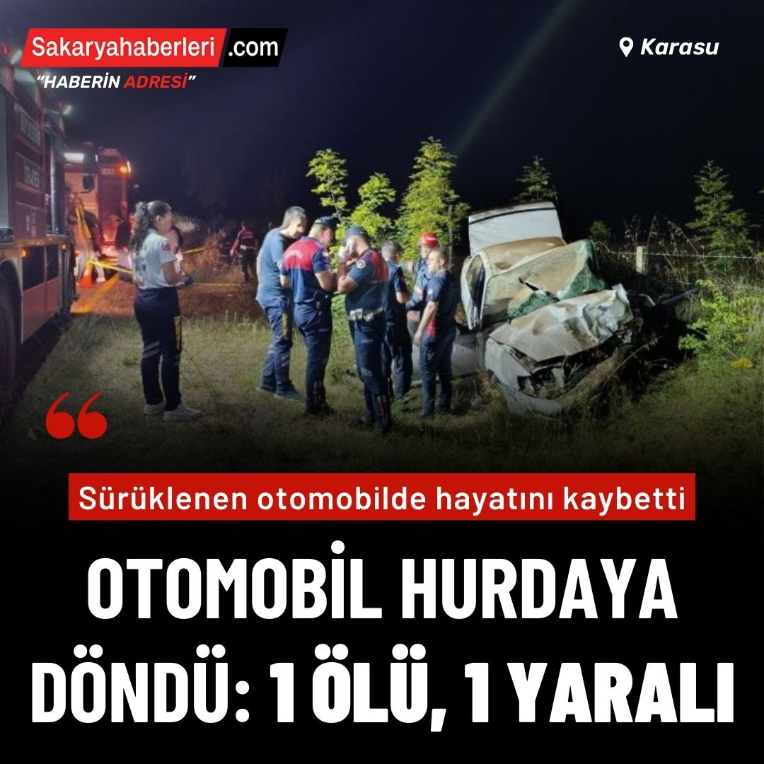 Kontrolden çıkan otomobil taklalar atarak hurdaya döndü: 1 ölü, 1 yaralı