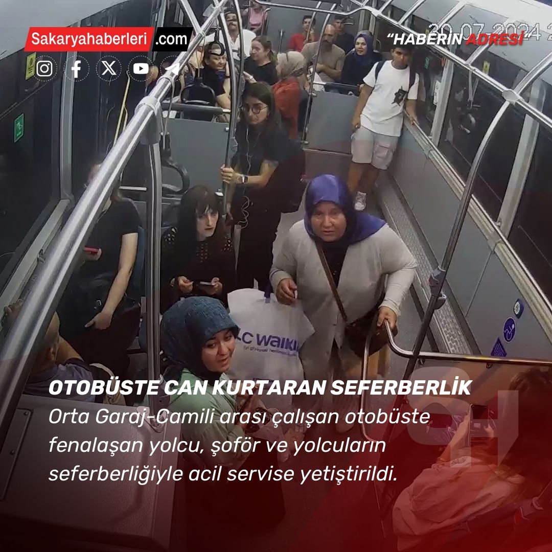 Büyükşehir otobüsünde hayat kurtaran seferberlik