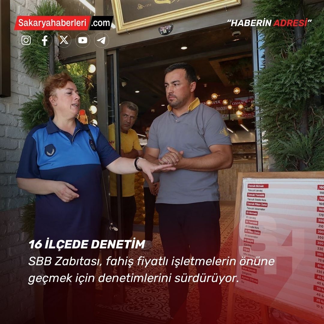 Zabıtadan kafe ve restoranlara fiyat denetimi