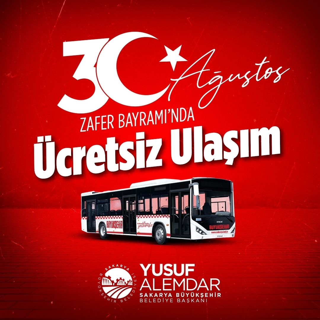 Büyükşehir açıkladı: 30 Ağustos Zafer Bayramı'nda ulaşım ücretsiz