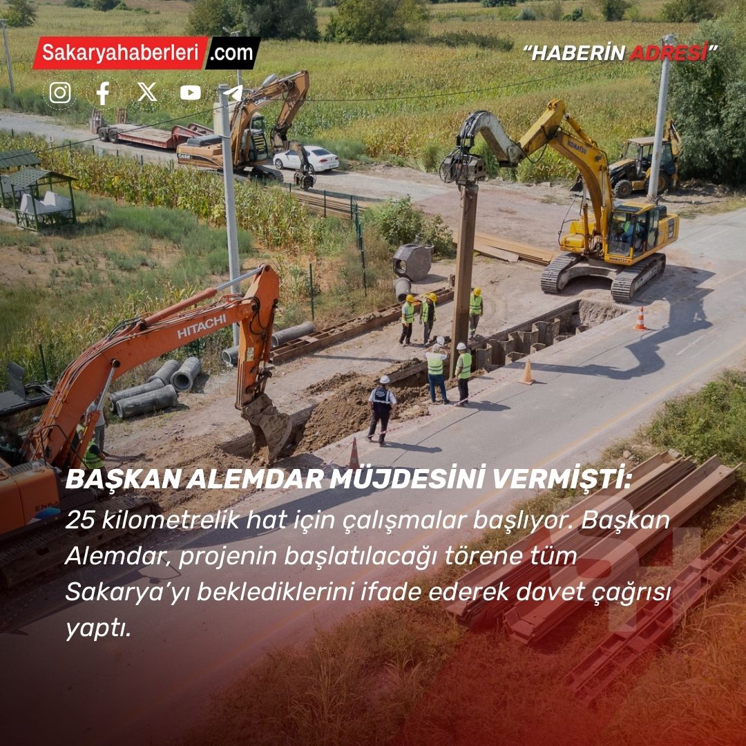 Söğütlü’yü güçlü altyapısına kavuşturacak projede çalışmalar başlıyor