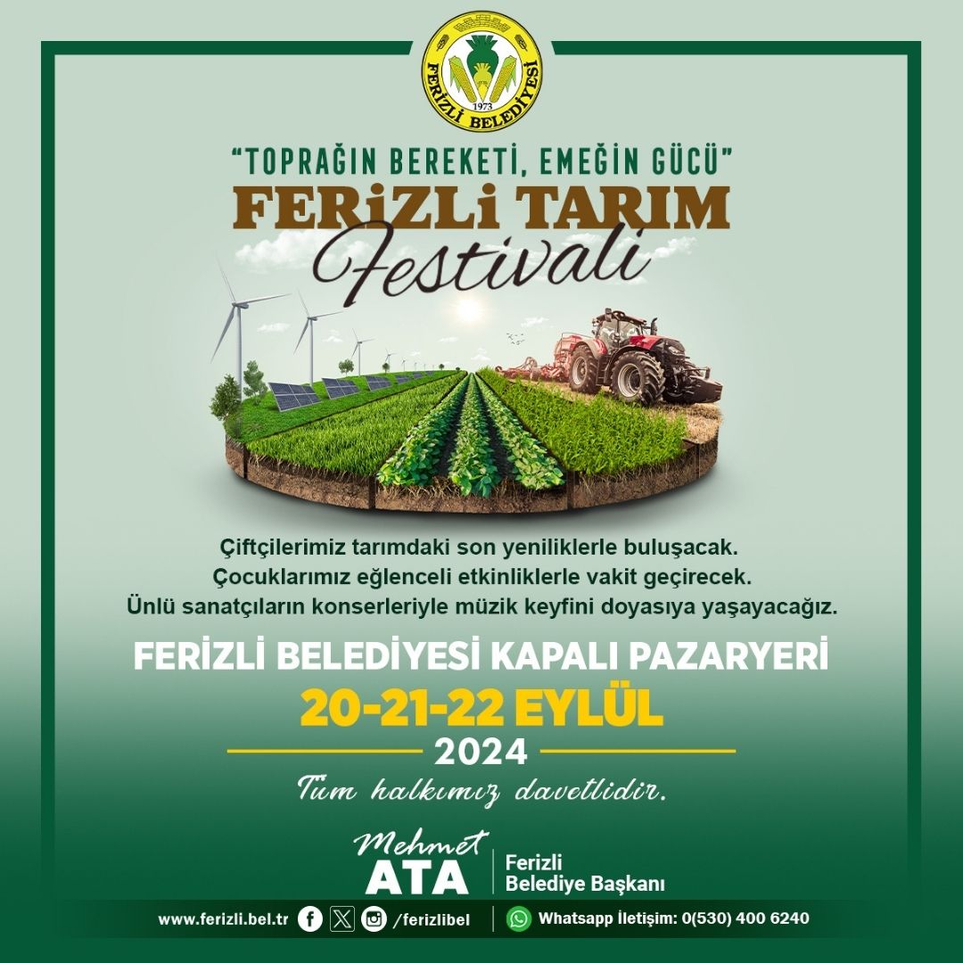 Ferizli'de Tarım Festivali Heyecanı