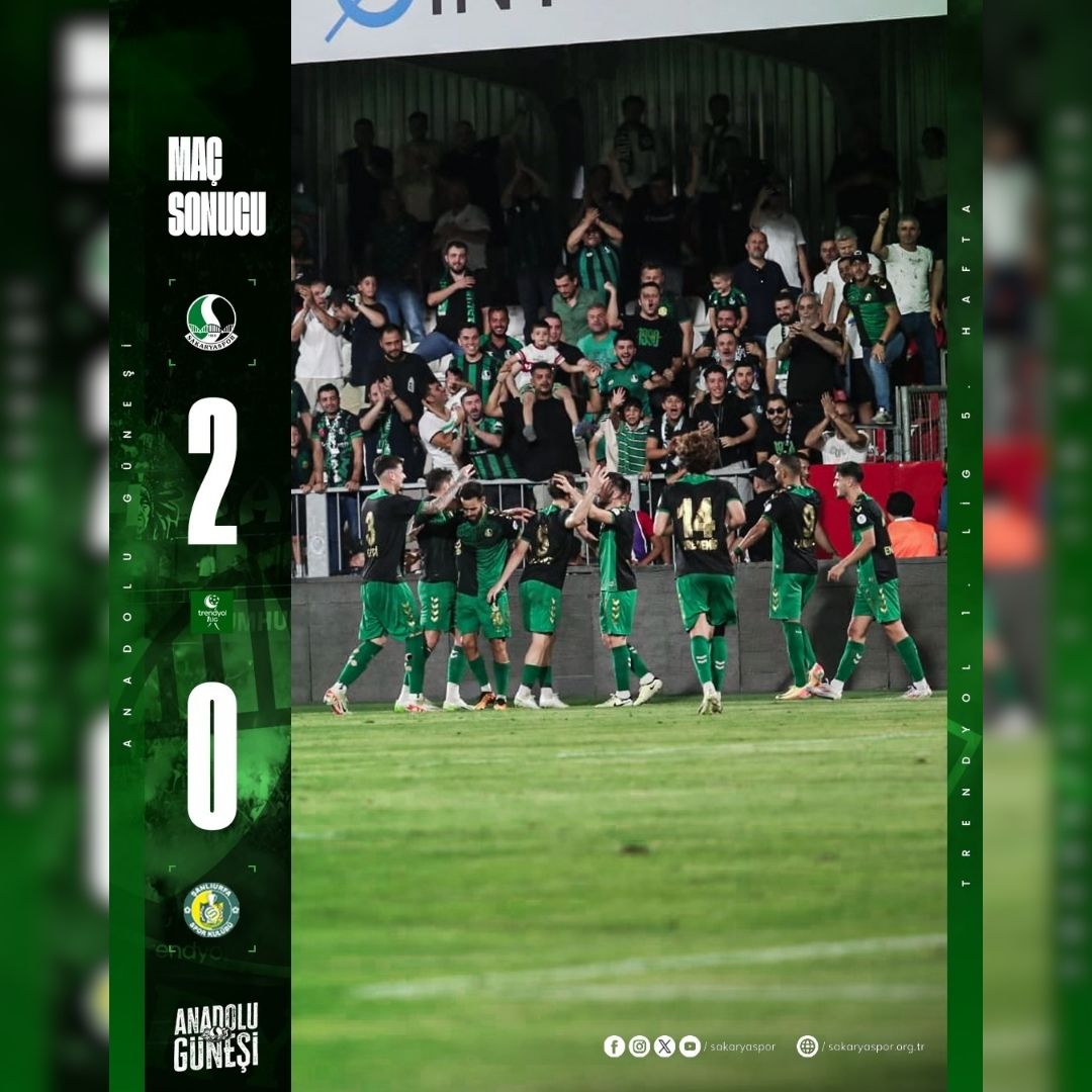 Sakaryaspor 2 - 0 Şanlıurfaspor