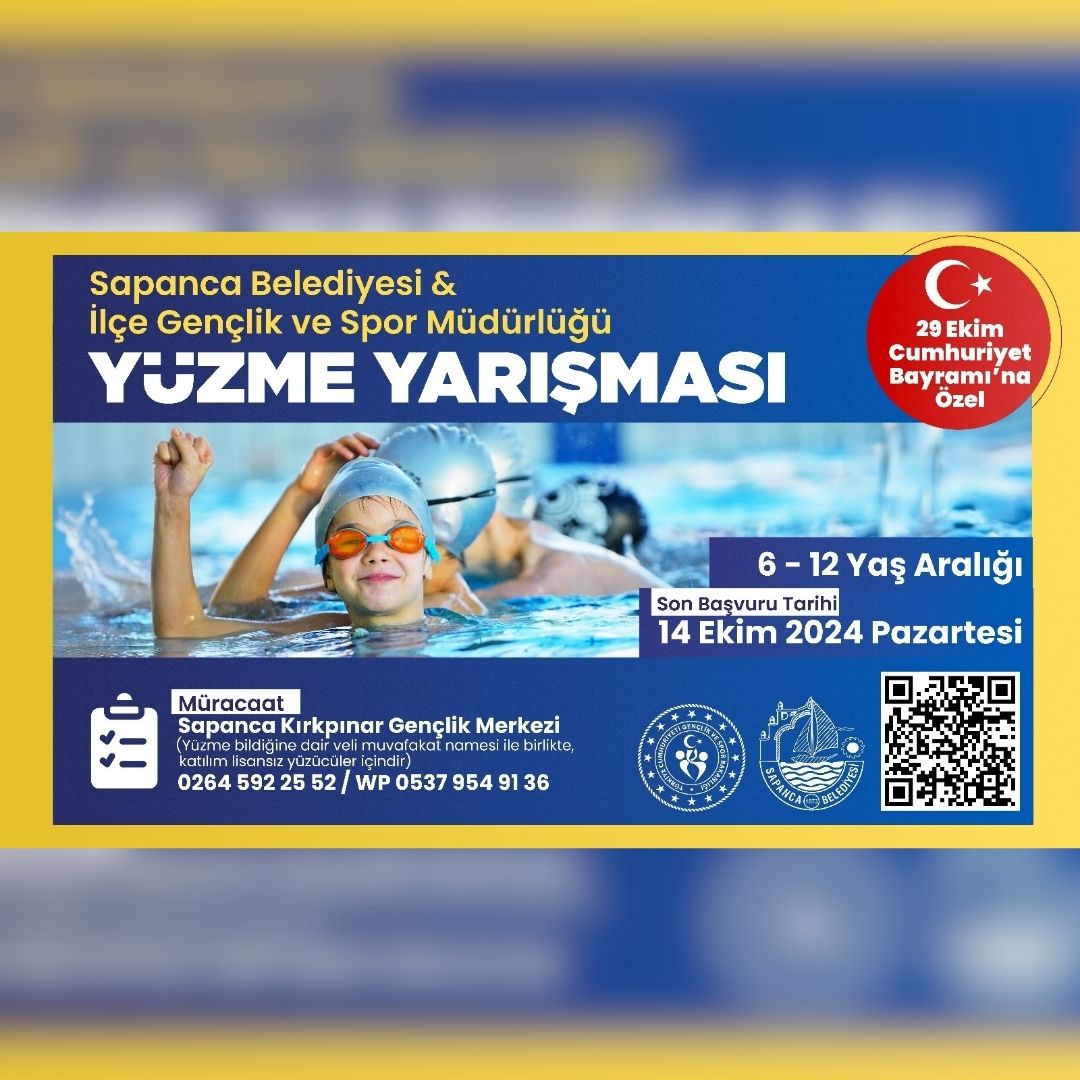 Sapanca Belediyesi’nden Cumhuriyet, Yüzme Yarışması