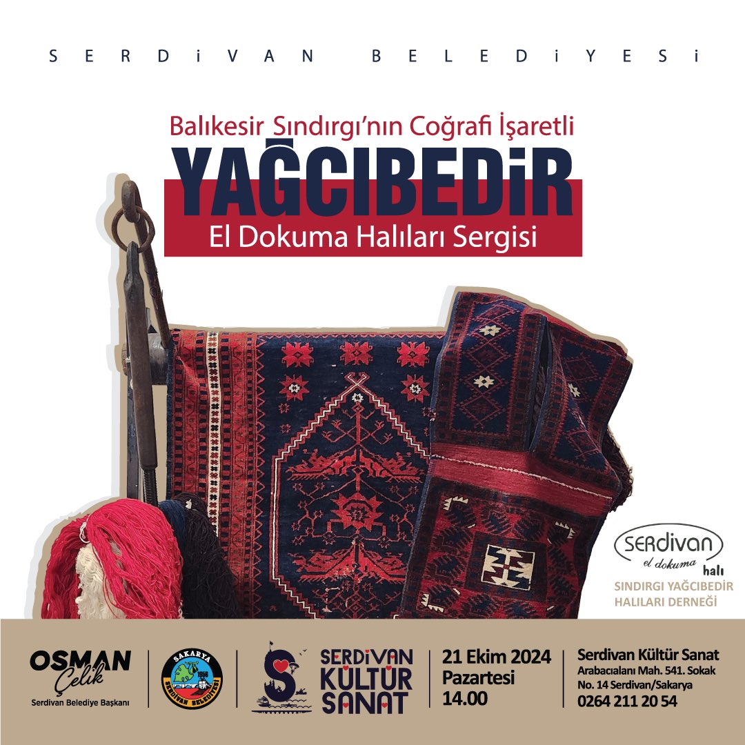 Serdivan’da el dokuma halıları sergisi