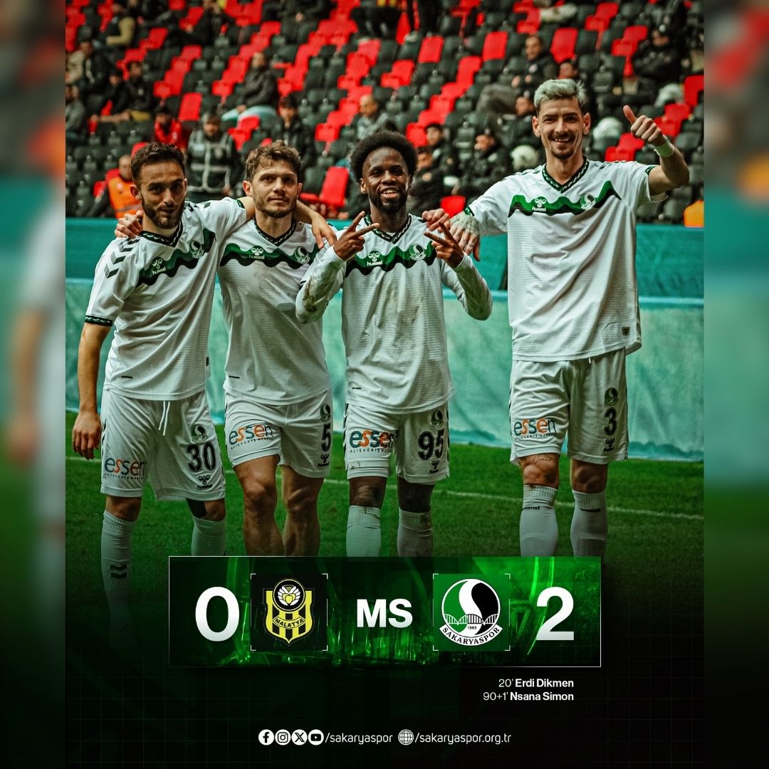 Trendyol 1. Lig: Yeni Malatyaspor 0 - 2 Sakaryaspor