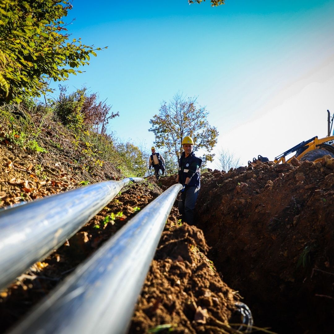 6 bin 500 metrelik yeni hat Kurudere’ye kesintisiz içme suyu ulaştıracak