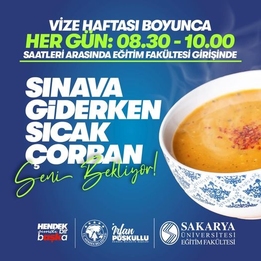 Vize Haftası Boyunca Öğrencilere Sınav Öncesi Sıcak Çorba