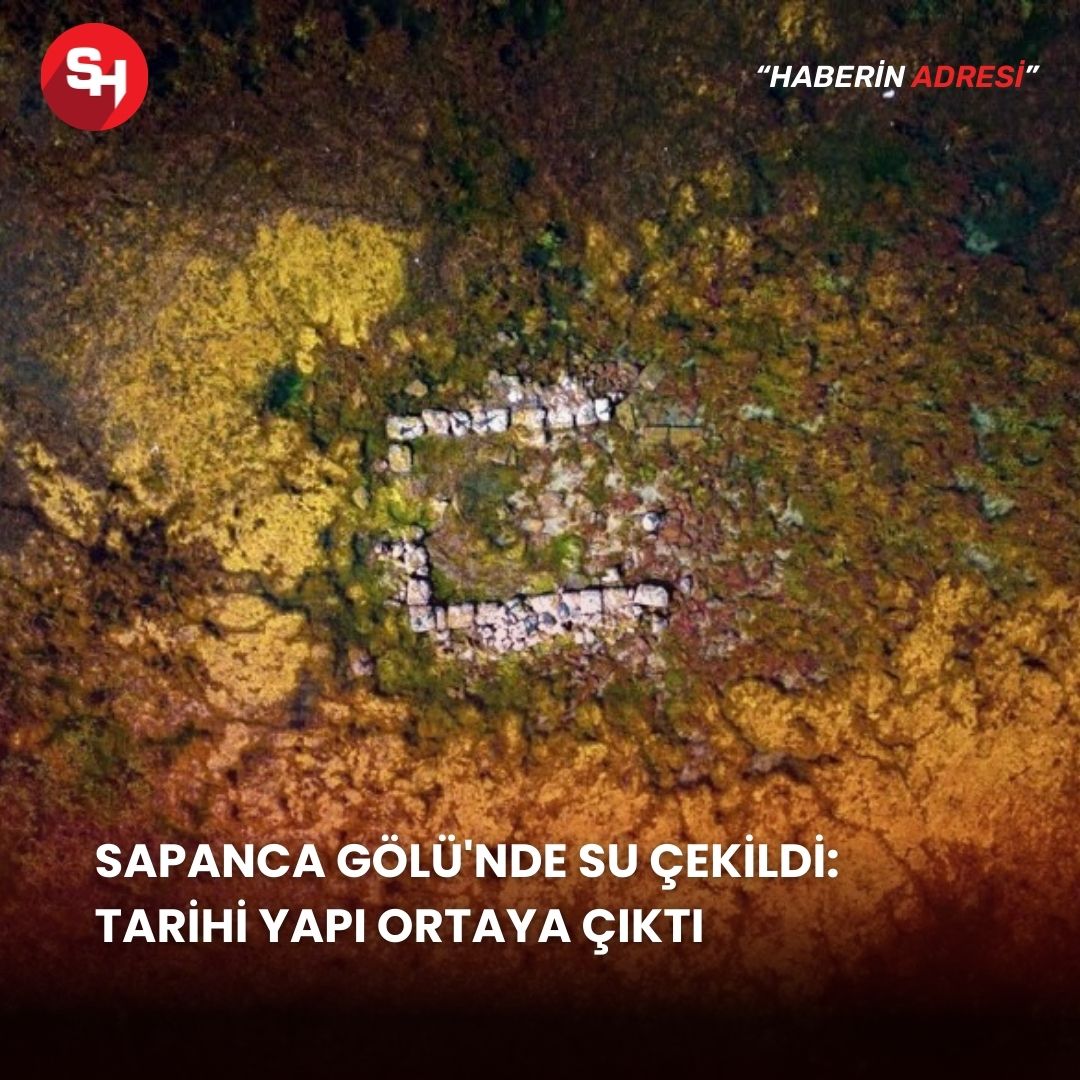 Sapanca Gölü'nde su çekildi: Tarihi yapı ortaya çıktı