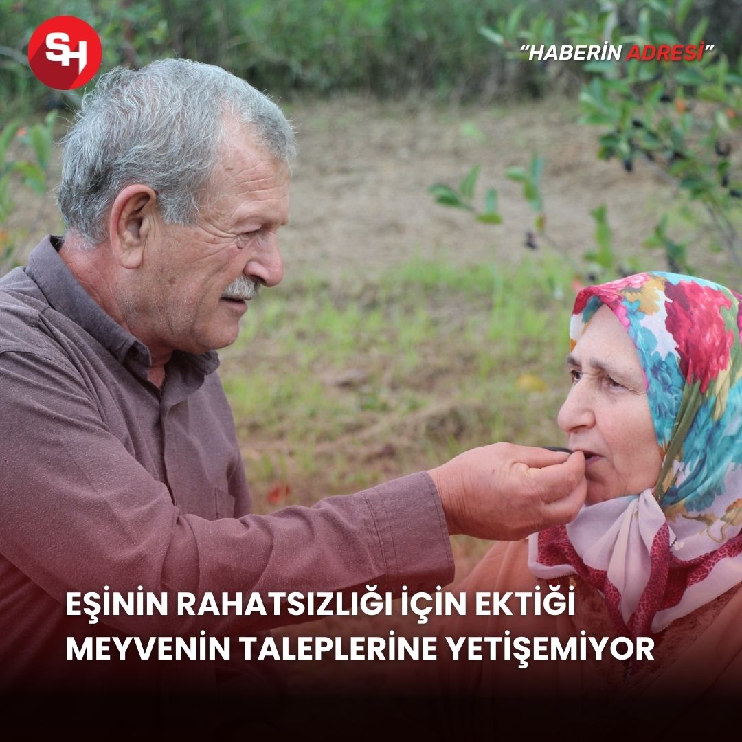 Eşinin rahatsızlığı için ektiği meyvenin taleplerine yetişemiyor