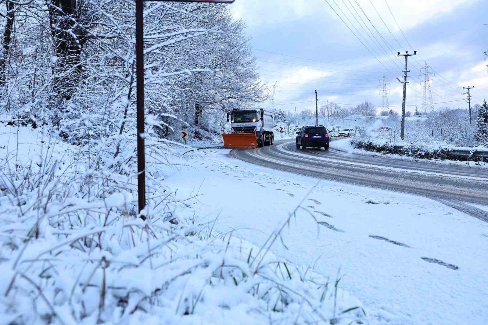 Sakarya’da kardan dolayı kapalı grup yolu kalmadı