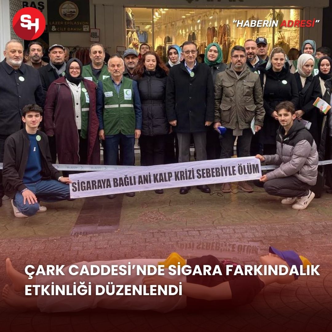 Çark Caddesi’nde sigara farkındalık etkinliği düzenlendi