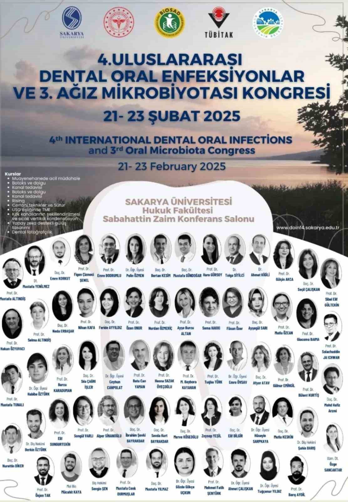 SAÜ’de 4. Uluslararası Dental Oral Enfeksiyonlar ve 3. Ağız Mikrobiyatası Kongresi düzenlenecek