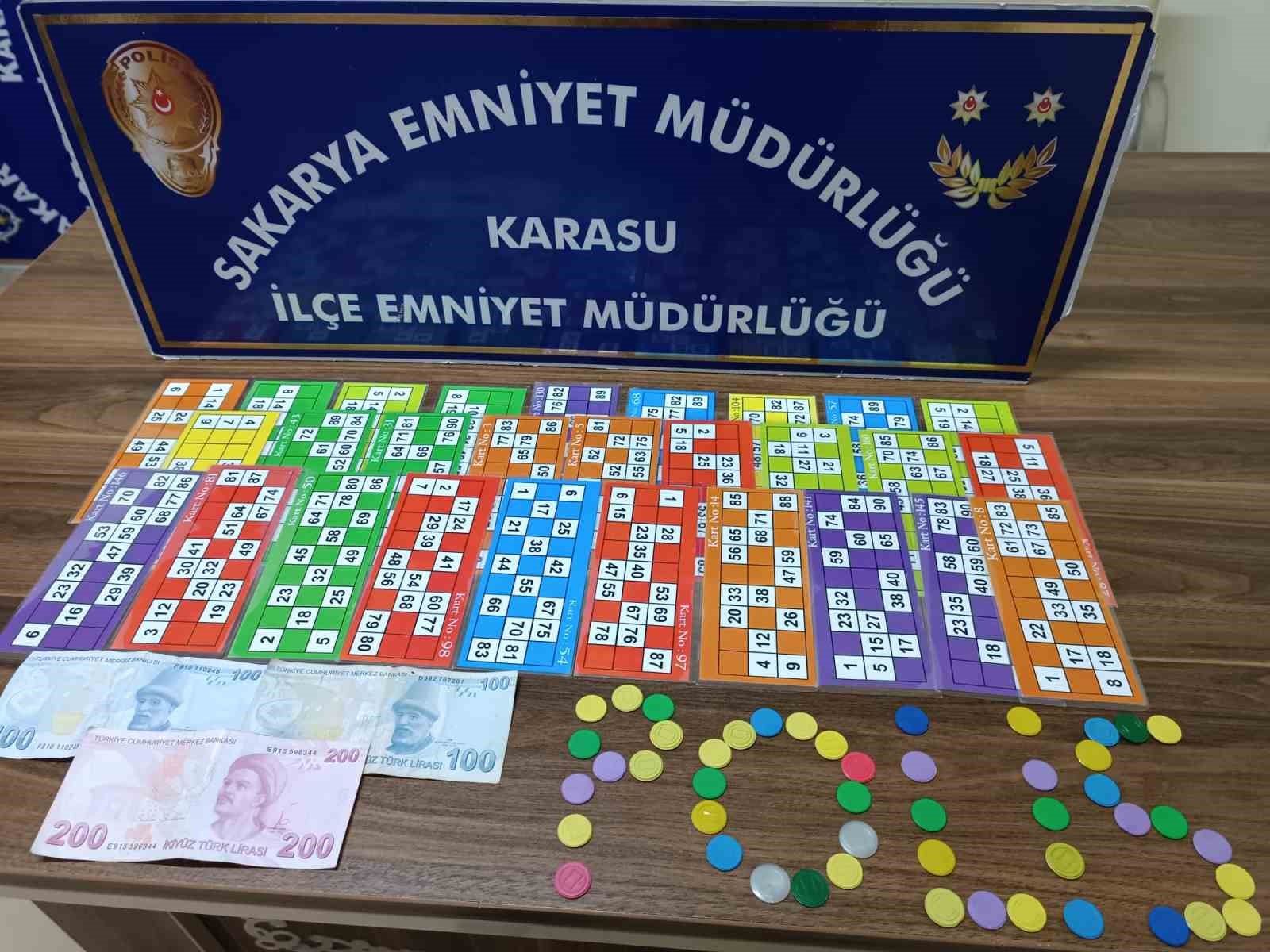 Sakarya’da kumar oynayan 11 şahsa adli ve idari işlem