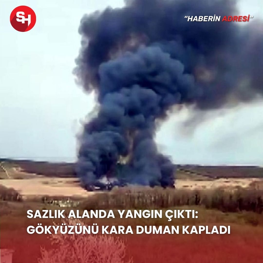 Sazlık alanda yangın çıktı: Gökyüzünü kara duman kapladı