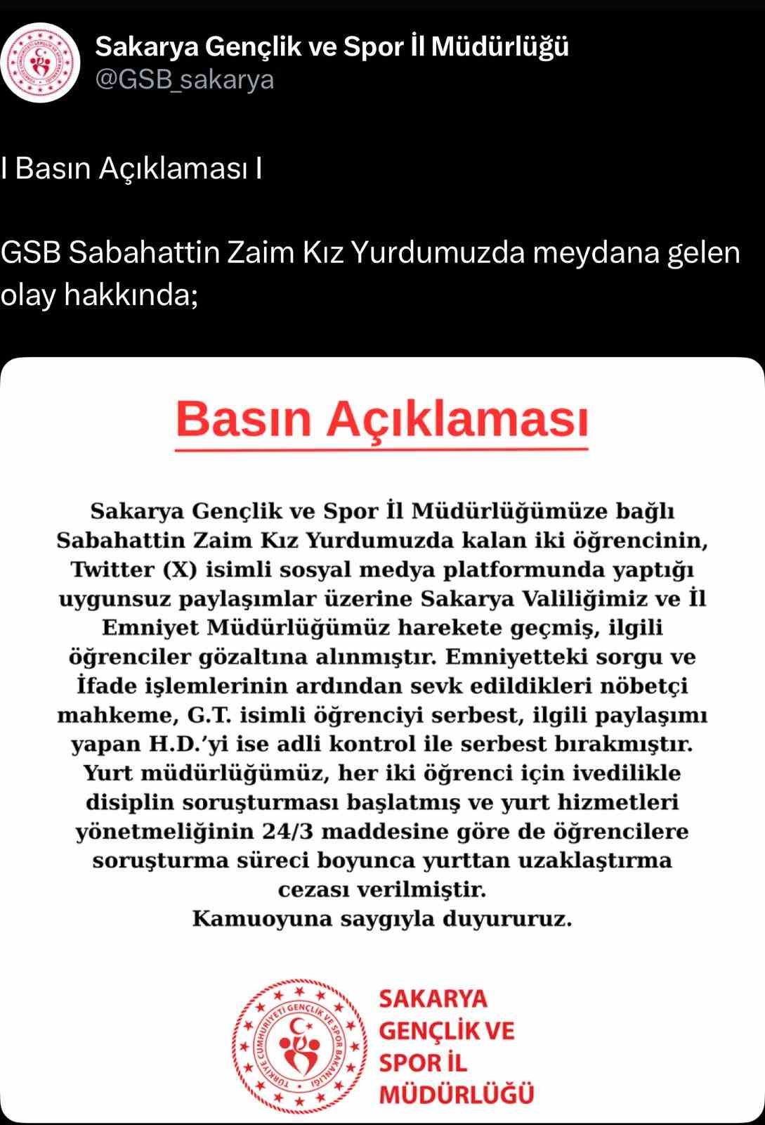 Yurtta pornografik film açıp sosyal medyada paylaşan 2 kız yurttan uzaklaştırıldı