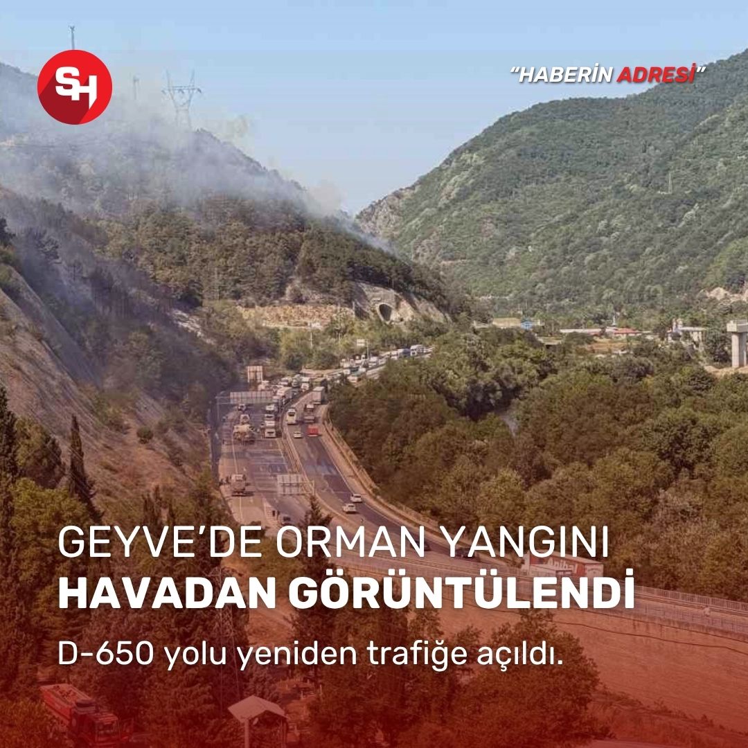 Yanan orman helikopter içinden görüntülendi