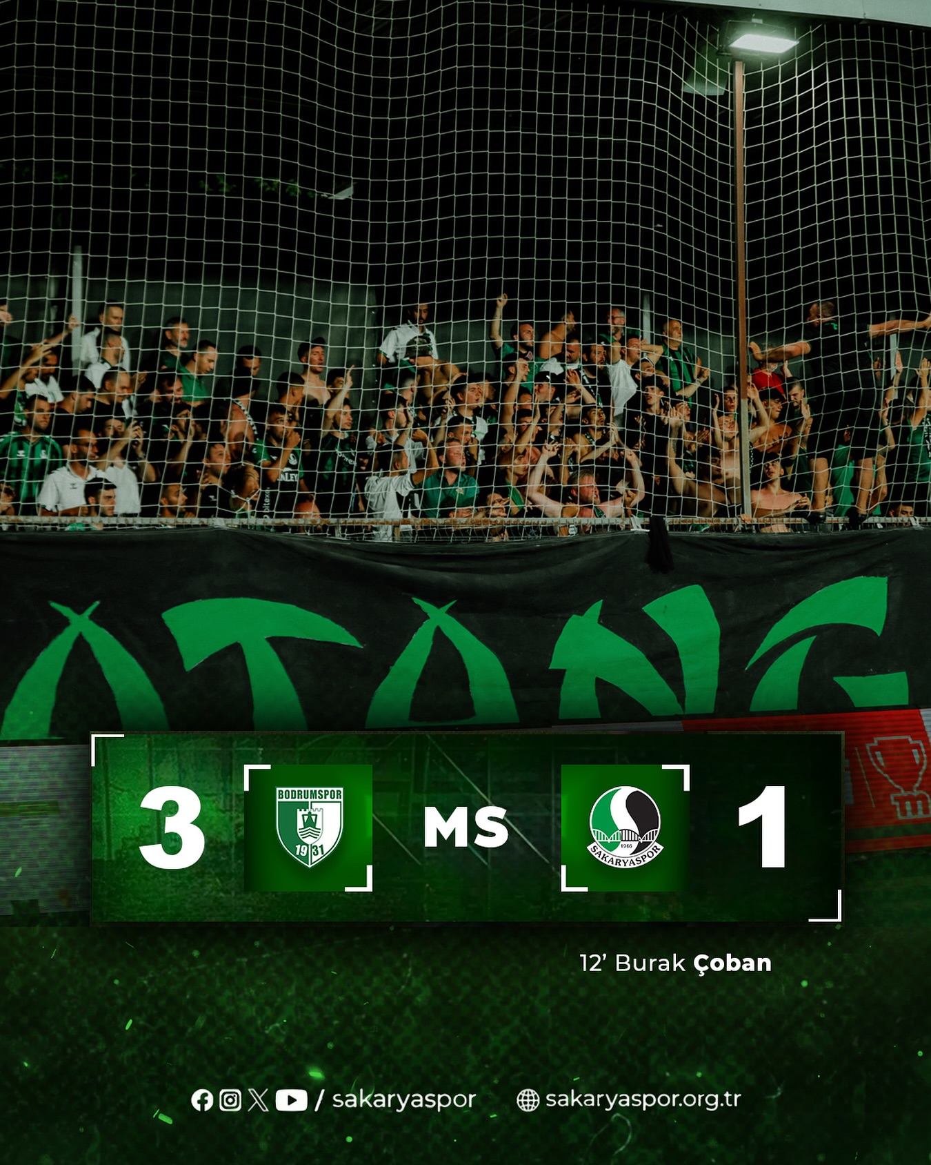 Maç sonucu| Sipay Bodrum FK 3-1 Sakaryaspor