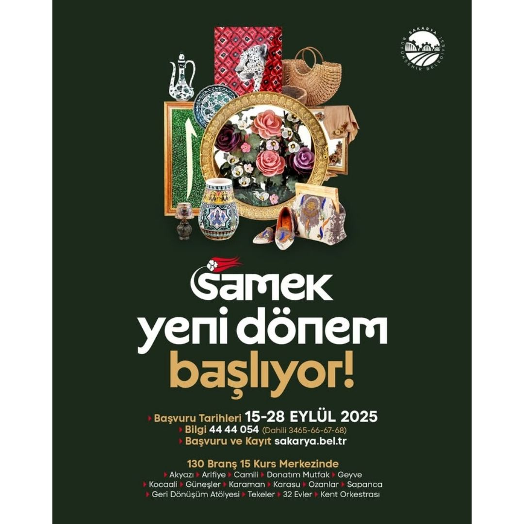 Sakarya Büyükşehir SAMEK’te 15 Merkezde 130 Branşla Yeni Dönem Eğitimlerini Başlatıyor