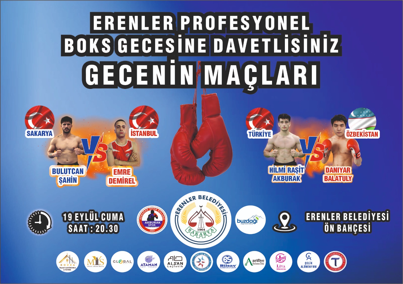 Erenler’de Profesyonel Boks Gecesi Düzenleniyor