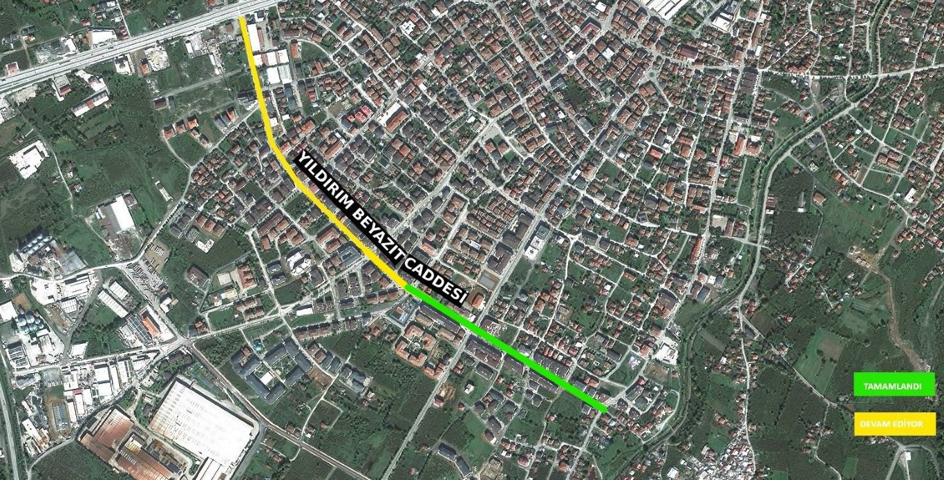 Hendek’te Yıldırım Beyazıt Caddesi Modern Aydınlatmayla Işıl Işıl Olacak