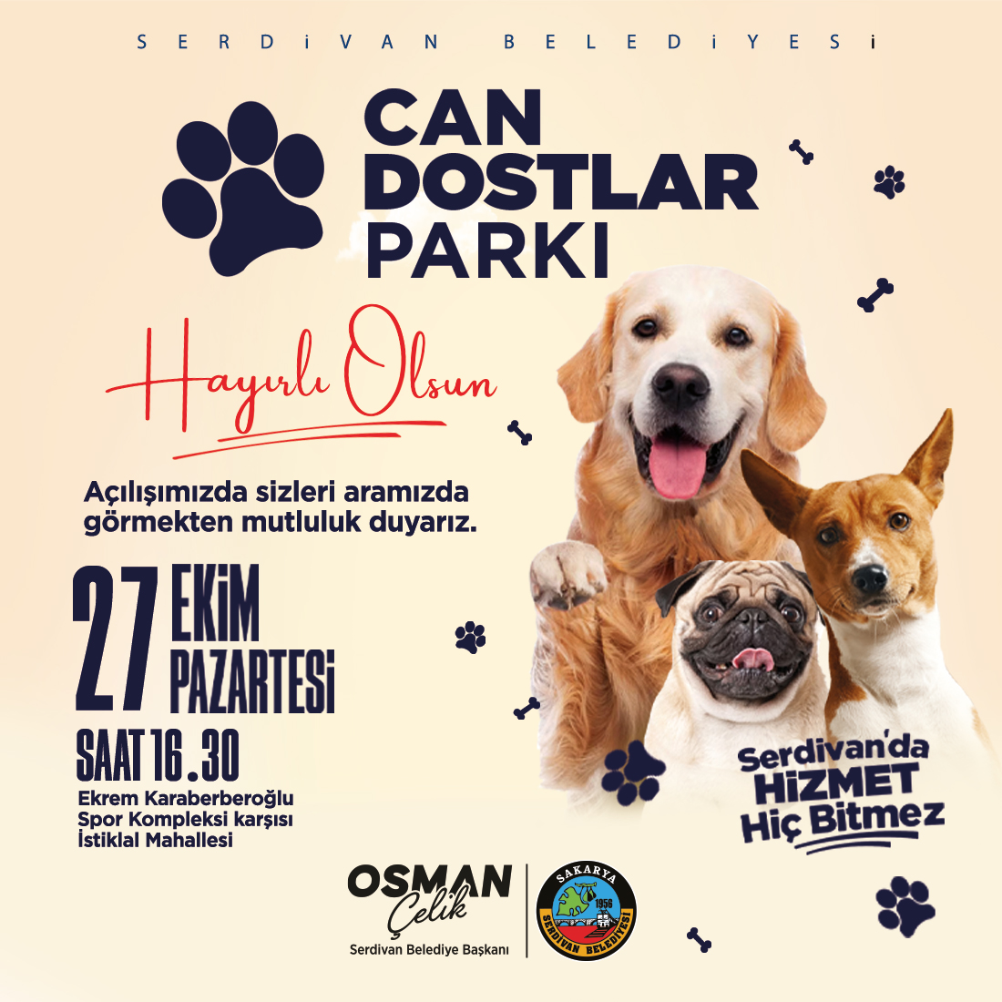Serdivan’da Evcil Hayvanlara Özel Park Açılıyor