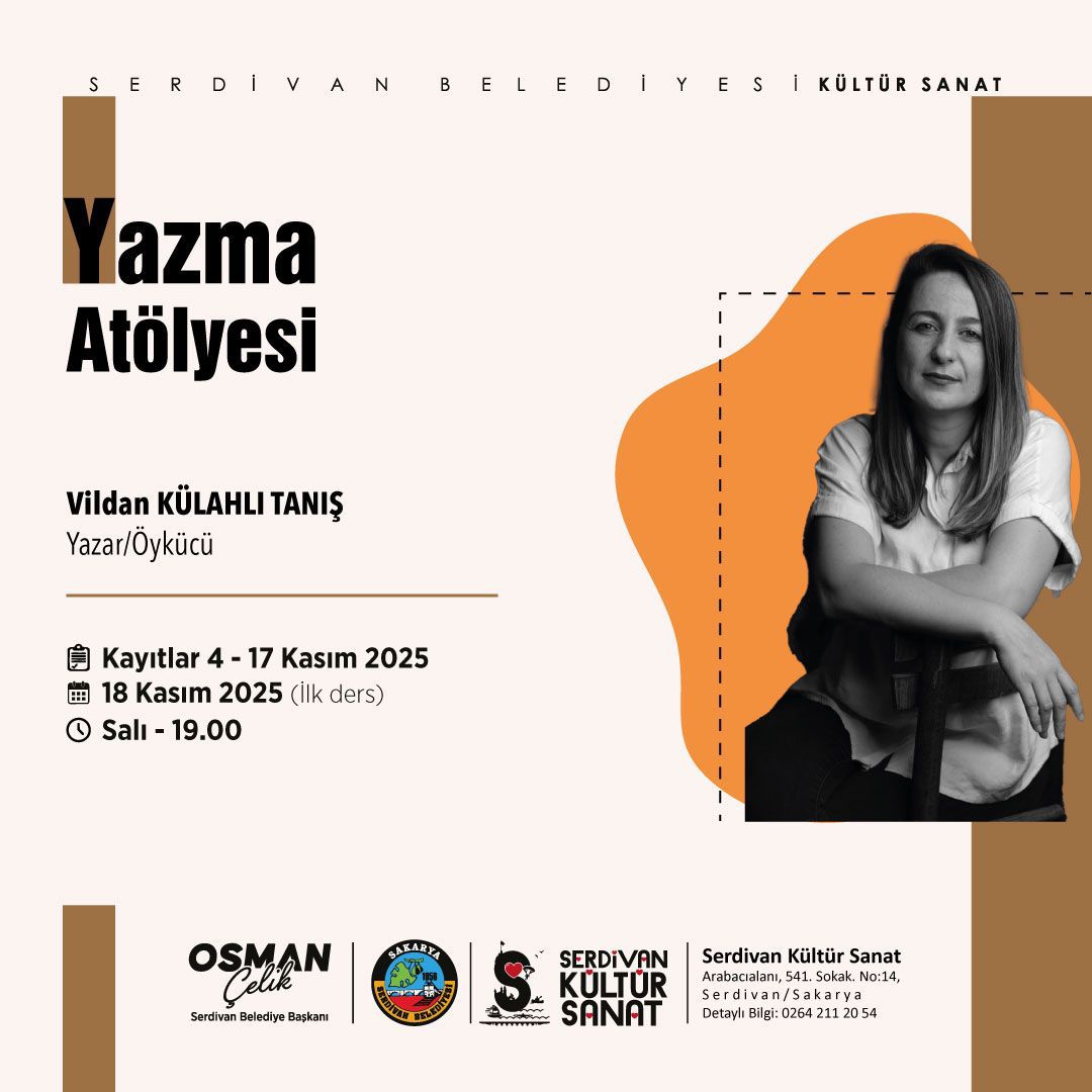 Serdivan’da Kültür Sanat Arenası Genişliyor: Yazma Atölyesi Kapılarını Açıyor