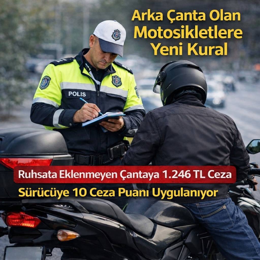 Motosikletlerde Arka Çanta Artık Aksesuar Değil: Ruhsata İşletmeyene Ceza