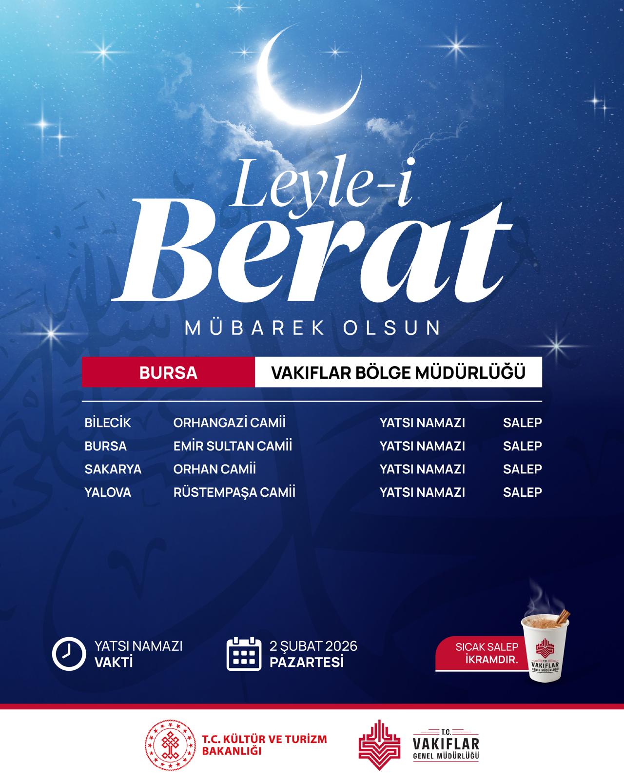 Berat Kandili’nde Orhan Camii’nde Manevi Buluşma