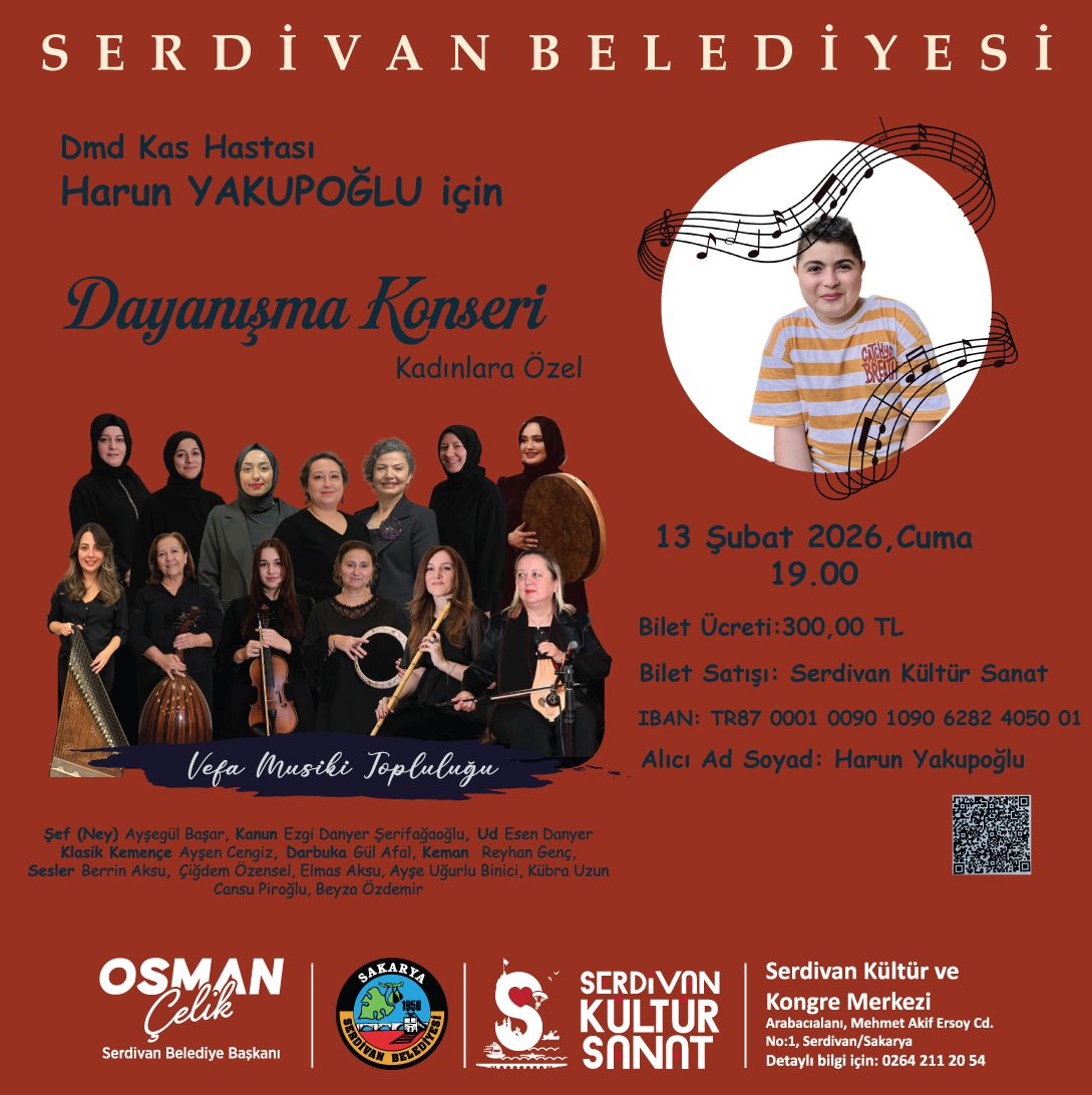 Serdivan’da Harun İçin Dayanışma Konseri