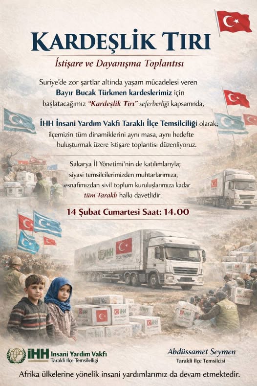 Taraklı’da “Kardeşlik Tırı” İçin İstişare Toplantısı