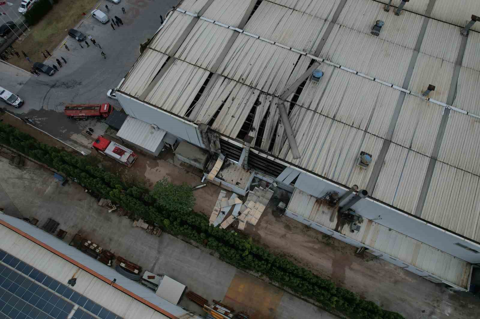 Sakarya’da patlamanın yaşandığı fabrika havadan görüntülendi